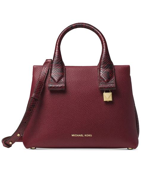 michael michael kors rollins small python embossed satchel|Michael Kors .